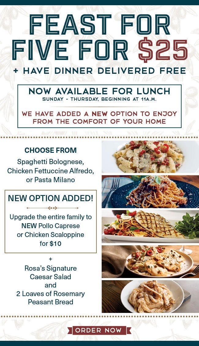 Feast for Five Offer