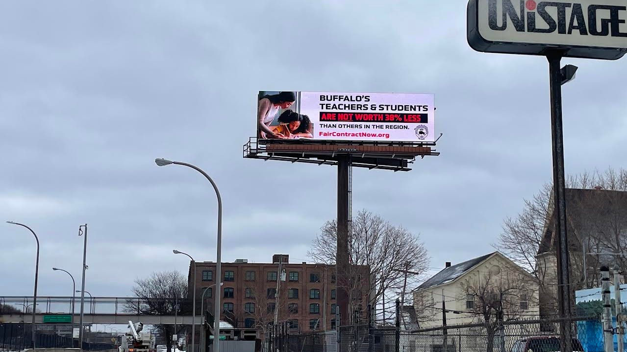 Buffalo Teachers Federation continues call for fair contract with new billboards