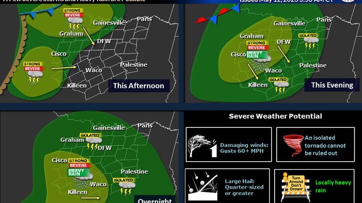 Isolated rain showers today, warm and humid; Widespread rain through the weekend