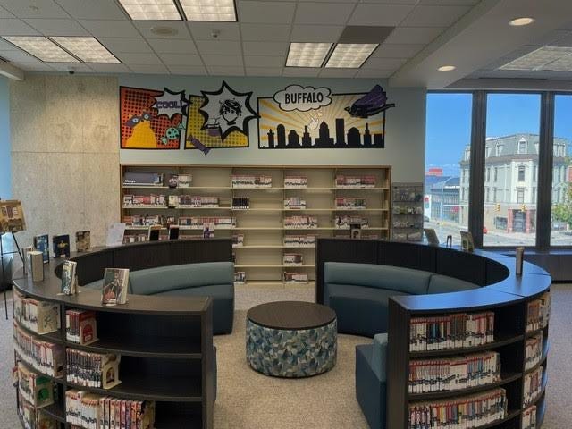A view of the new "Teen Space" for young adults at the Central Library in Buffalo.