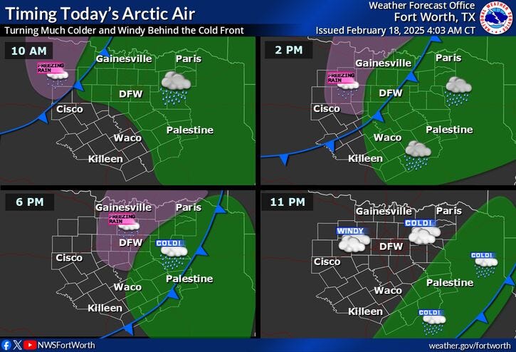 North Texas forecast for Tuesday, Feb. 18, 2025.