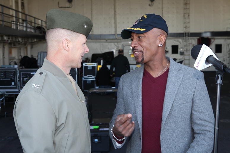 montel jordan with soldier