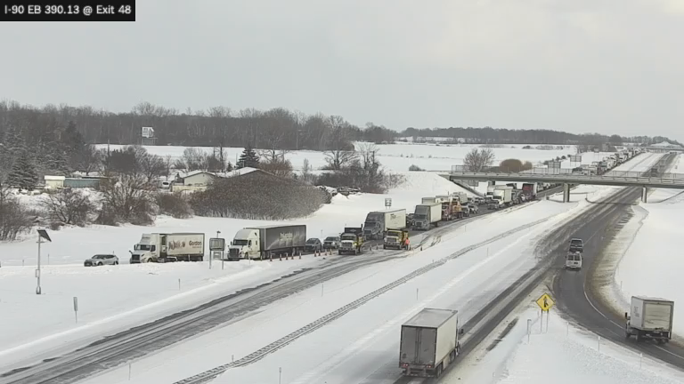State Police are responding to a crash involving 25 to 30 vehicles on the Westbound 90 at Pembroke. The 90 west is closed from Pembroke to Batavia, while the 90 east is closed at Pembroke. 