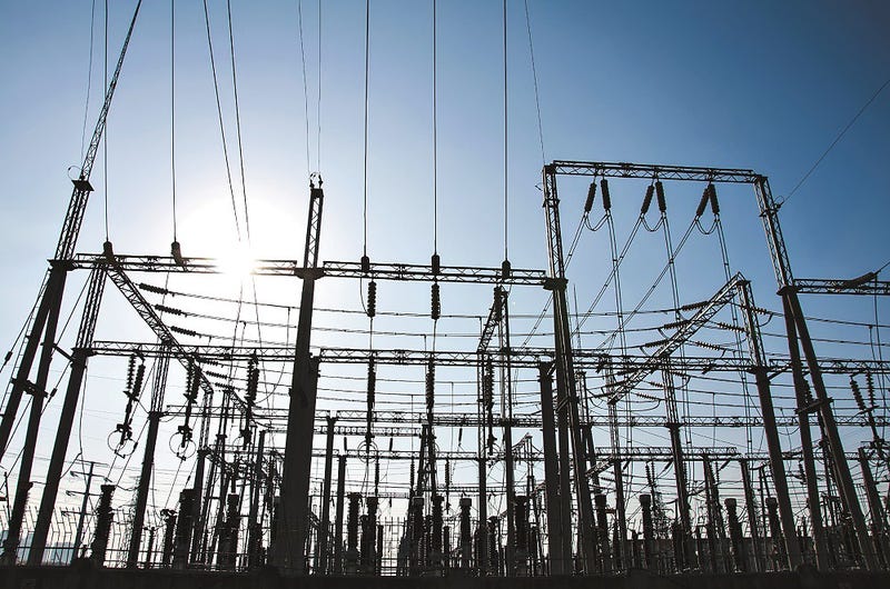 A transformer station.