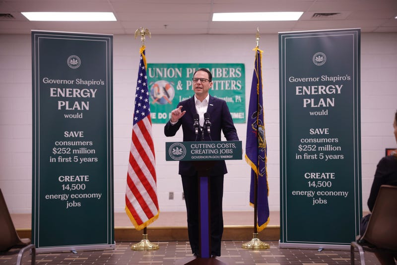 Pa. Gov. Josh Shapiro at a hydrogen hub meeting.