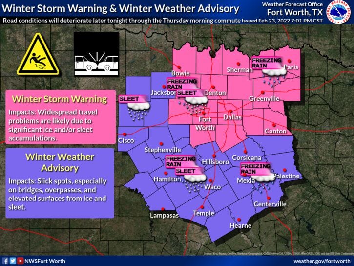 Winter Storm Warning continues through 6pm Thursday
