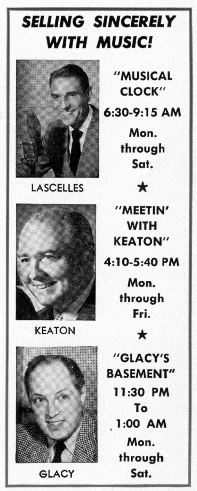 John Lascelles, Billy Keaton and Bob Glacy