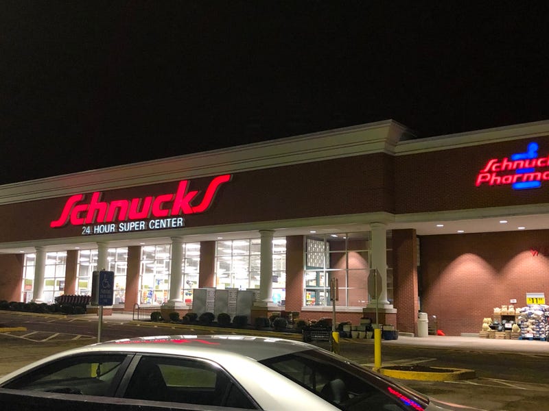 Outside the Schnucks store in Hampton Village in March, 2020