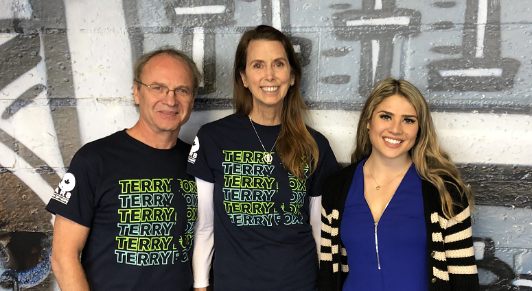 Bridgett Falcone with the folks from the Terry Fox Run in Houston
