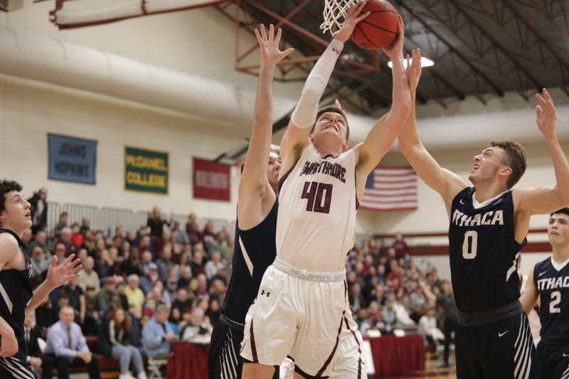 Swarthmore senior forward Nate Shafer had 14 points and 20 rebounds in the Garnet's second round win over Ithaca.