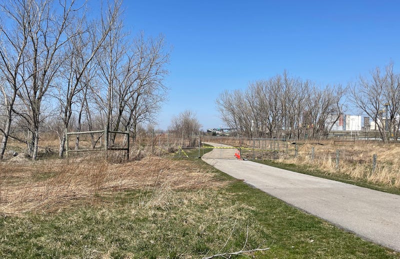 Fenced off trail