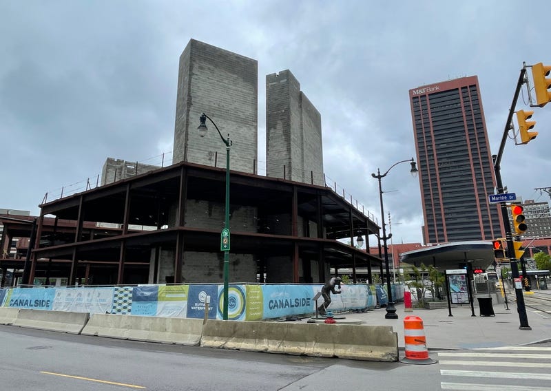 There is optimism work will soon resume on Heritage Point in Buffalo's Canalside section. Work on the project has been delayed by more than a year.