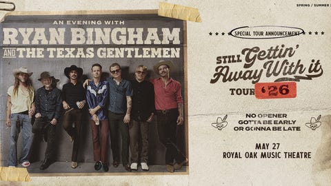 Ryan Bingham and The Texas Gentlemen at the Royal Oak Music Theatre