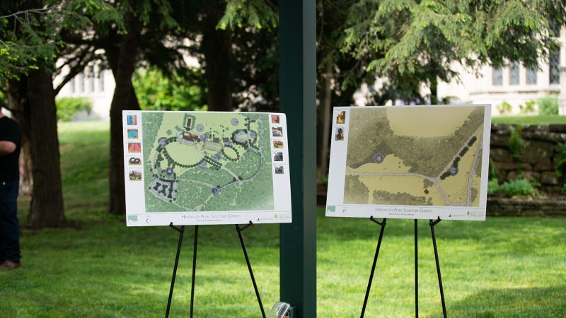Layout renderings of Sculpture Garden at Hartwood Acres