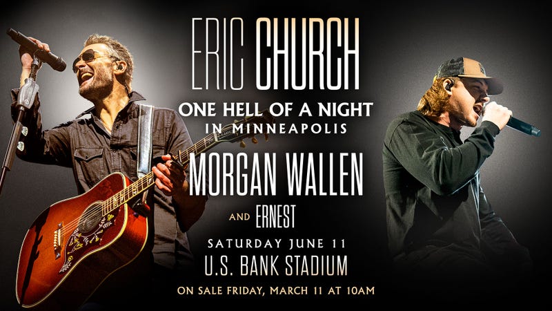Eric Church, Morgan Wallen, and Ernest