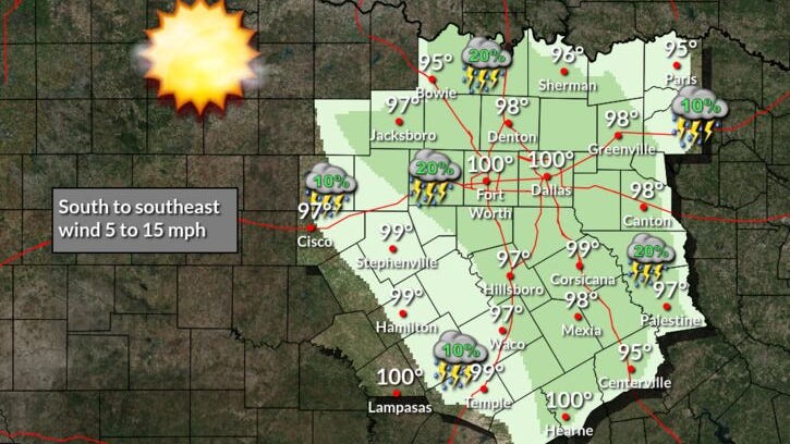 One last 'very slim' chance for a late afternoon or evening storm Monday