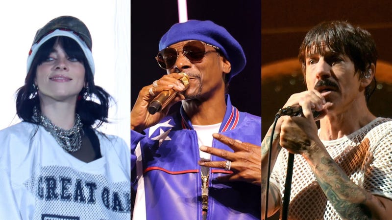 Billie Eilish, Snoop Dogg, Red Hot Chili Peppers’ Anthony Kiedis
