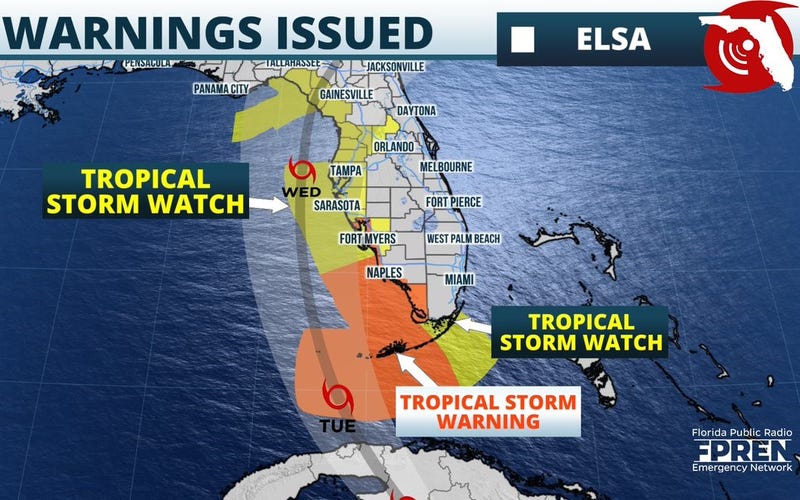 Hurricane Elsa Watches and Warnings