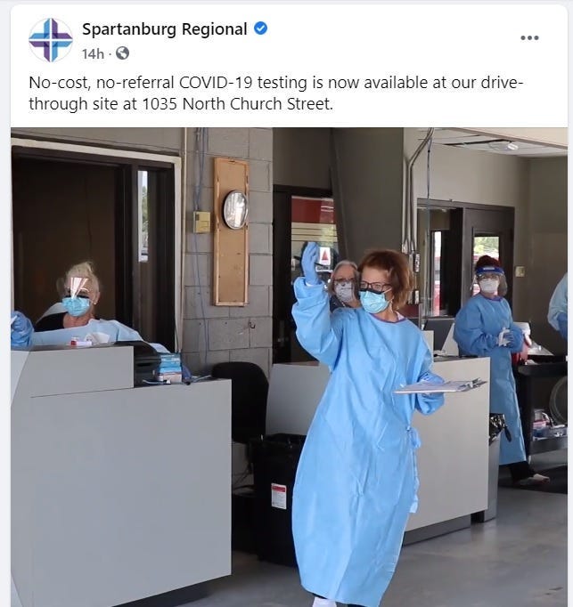 Spartanburg Regional offering free COVID-19 Testing