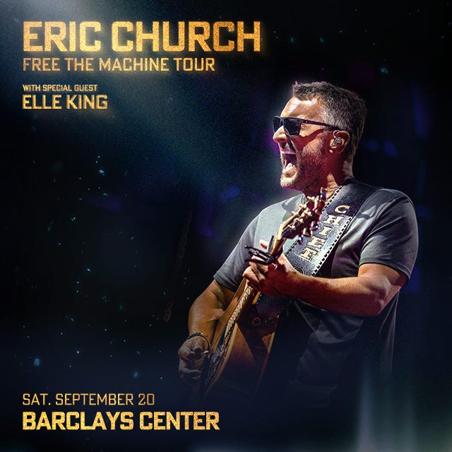 Text for Your Chance to See Eric Church at Barclays Center