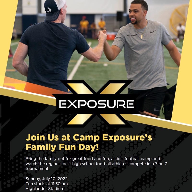 A poster for Camp Exposure's camp in Highland Park over the weekend.