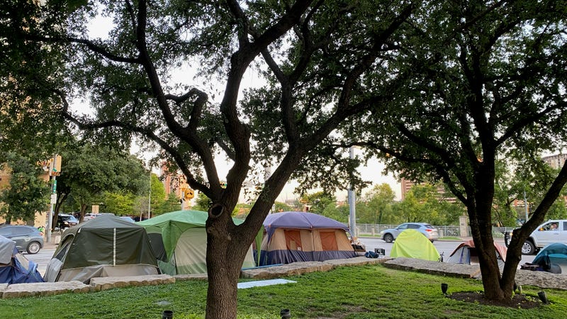 Downtown Austin tents