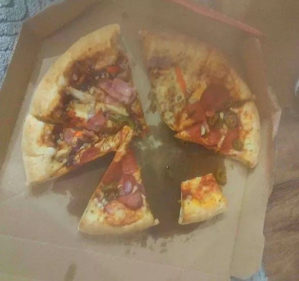 Mangled pizza