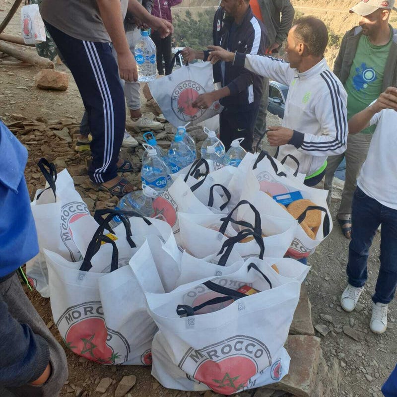Dounia Tamri-Loeper's network of supplier and artisans on the ground in Marrakesh are helping her distribute food and supplies.