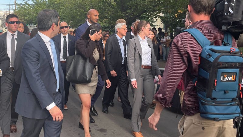 U.S. Attorney General Merrick Garland briefly swung by a National Night Out community event in North Philadelphia, where he made only brief comments about the third criminal indictment agains t former President Donald Trump.