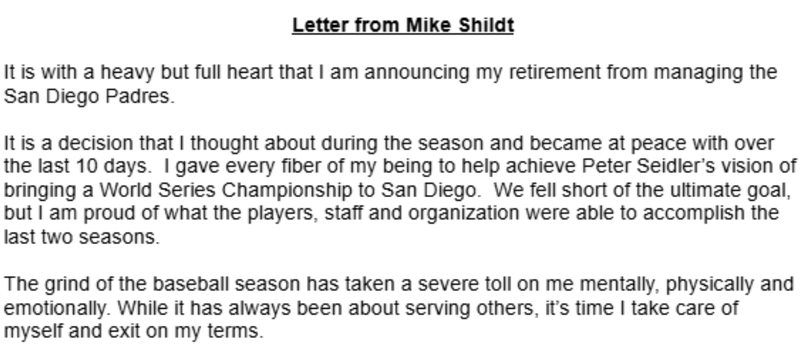Shildt letter