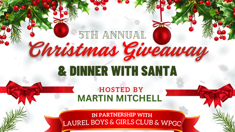 5th Anuual Christmas Giveaway & Dinner with Santa