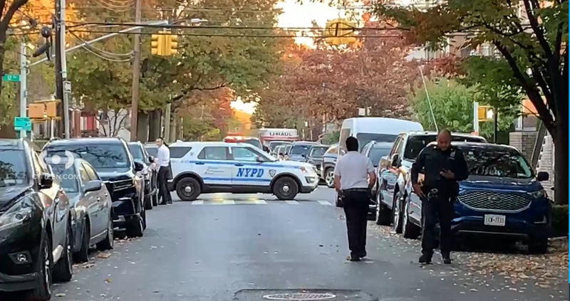 The scene where a one-year-old boy was struck by an SUV on Nov. 7, 2024 in Borough Park, Brooklyn.