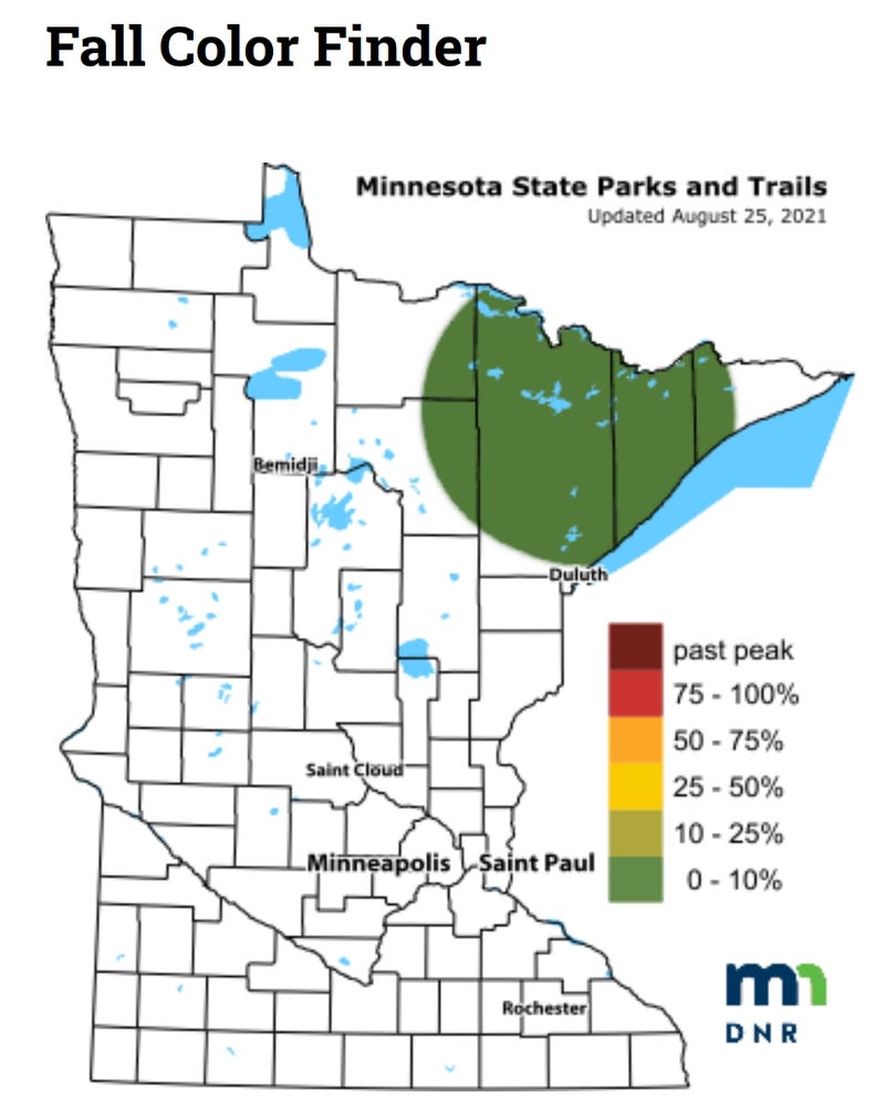 DNR Fall Color Map