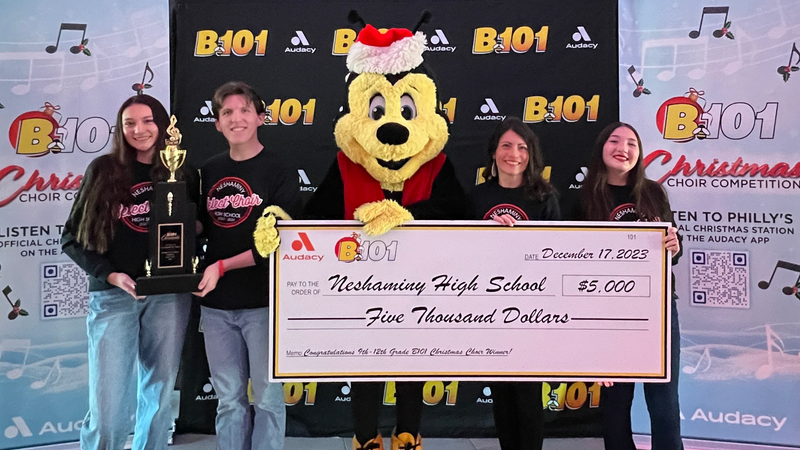 B101's 9-12 Division 2023 Christmas Choir Competition Champions Neshaminy High School Perform at B101
