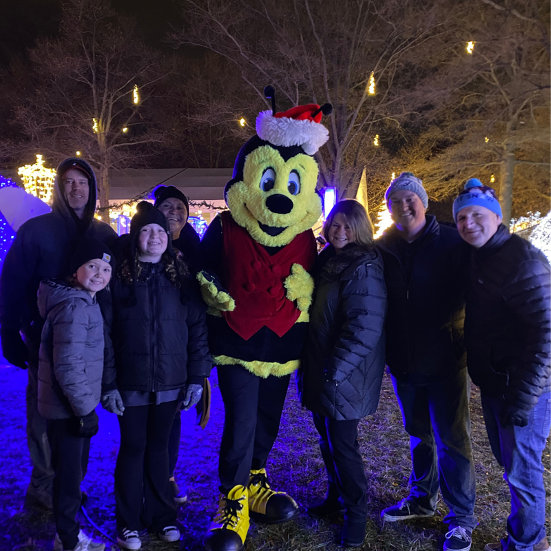 Jenn, Bill and Buzzbee’s Experience at Tinseltown Holiday Spectacular 2023