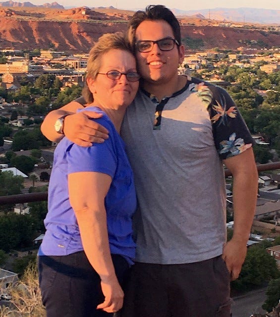 Belen Ramirez and her son, Victor Ramirez