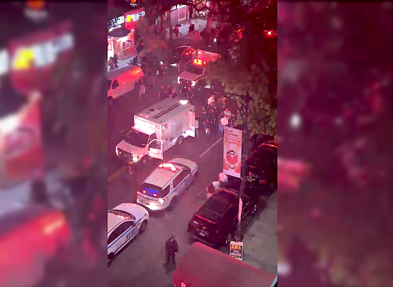 The SUV driver fled while being stopped by two officers in East Harlem on Tuesday night, injuring both.