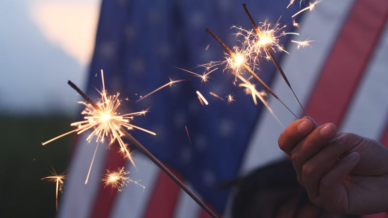 Sparklers on the Fourth of July
