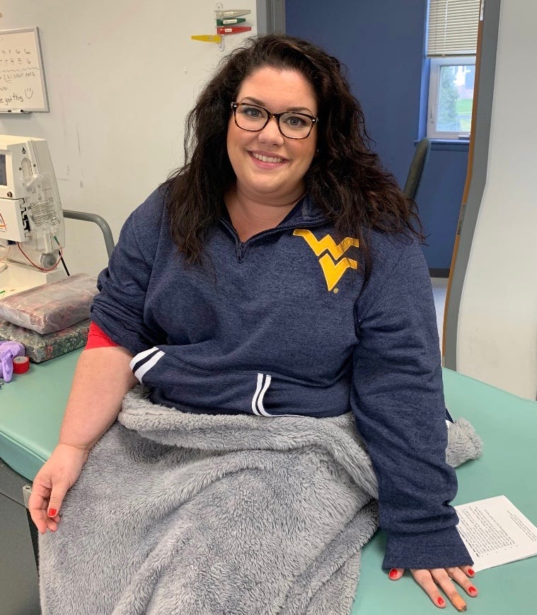 Marisa Leuzzi donates plasma