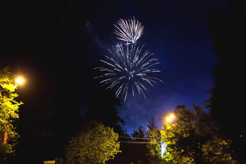 Fireworks in neighborhood