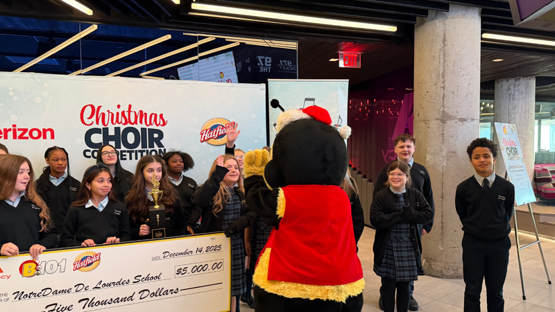 B101's 2025 K-8 Christmas Choir Competition Champions Notre Dame De Lourdes School Performs at B101