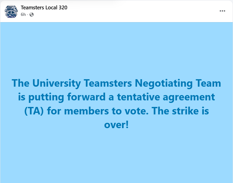 Strike ends