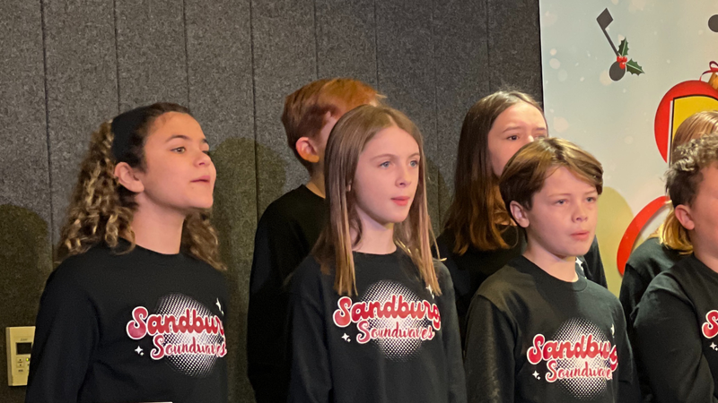 B101's 2024 K-8 Christmas Choir Competition Champions Carl Sandburg Middle School Performs at B101