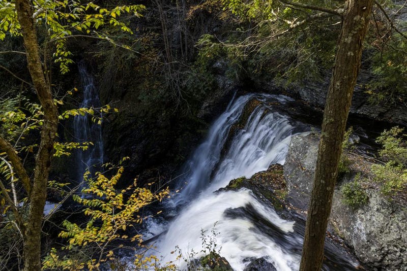 A view of the Raymondskill Falls at the Delaware Water Gap in Milford, Pa., on Friday, Oct. 15, 2021.