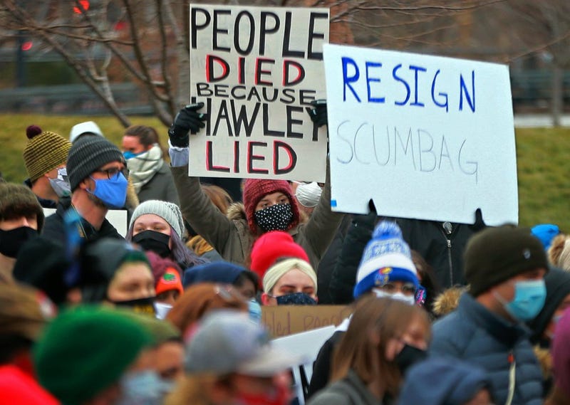 Hawley protest