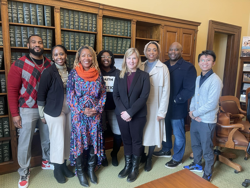 House Speaker Emerita (Center) on Black Entrepreneur's Day at the State Capitol.