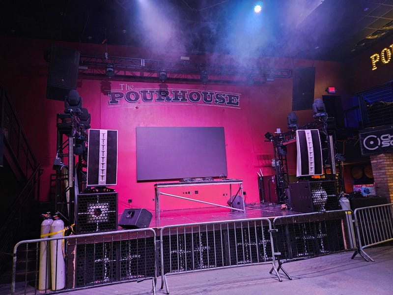 The stage at the now shuttered Pourhouse in downtown Minneapolis.