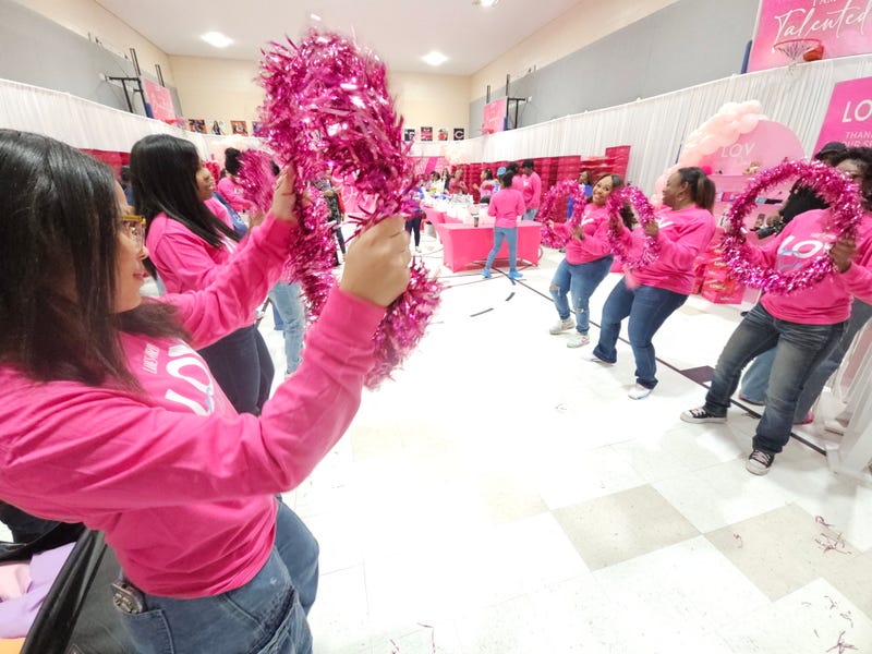 In Chicago's Bronzeville neighborhood, Ladies of Virtue volunteers celebrate each girl or young woman who walks in on their LOV Day event. Valentine's Day 2026.