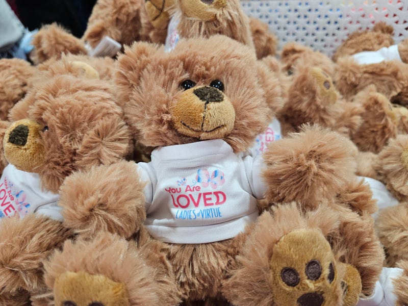 A program manager for Ladies of Virtue (LOV) says that the LOV Teddy Bear is her favorite special item in the boxes curated for girls and young women in Chicago on Valentine's Day 2026.