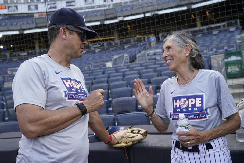 She’s up! Bat girl 60 years in making reaches Yankee Stadium